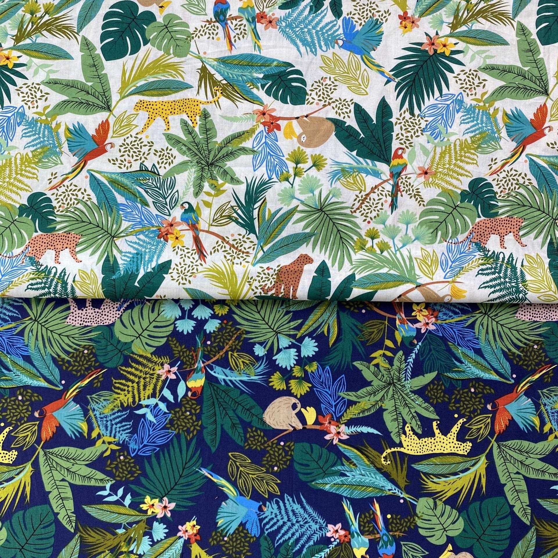 新款直销40支全棉印花布料 春夏小动物印花 女装连衣裙吊带裙面料