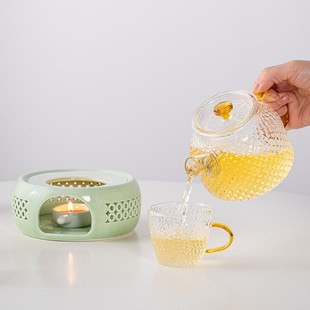 跨境蜡烛温加热茶炉陶瓷家用保温炉加热煮茶温茶R器餐厅酒店暖茶
