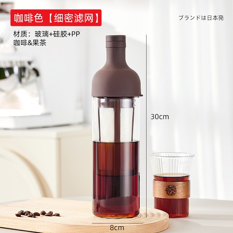 咖啡冷萃壶高硼硅玻璃家r用冷萃瓶冷泡水果茶壶冷淬茶壶玻璃冷水