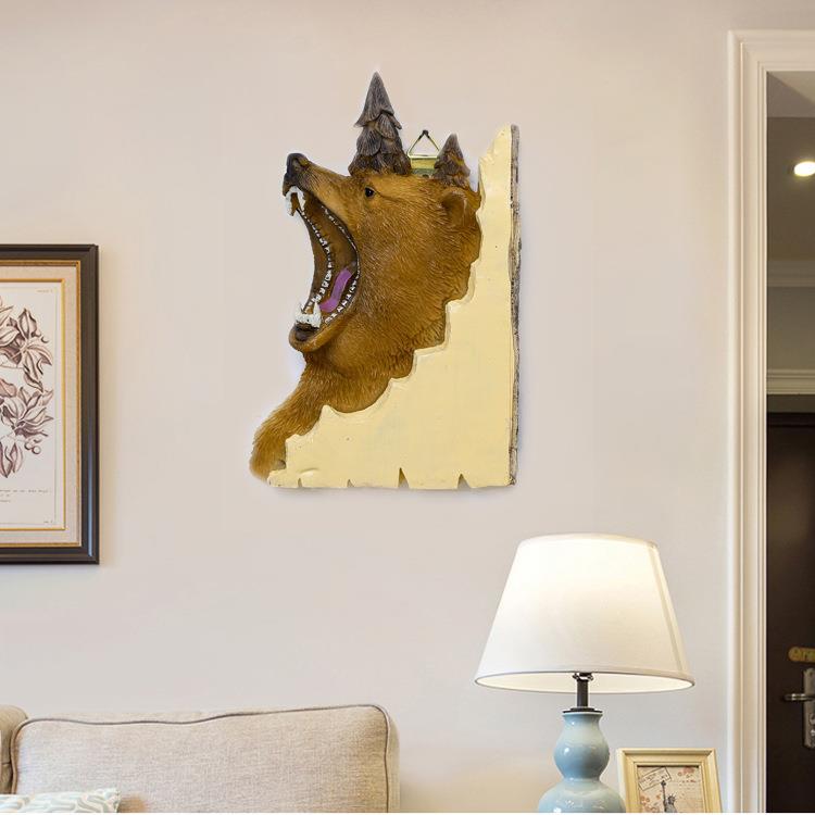 新款直销跨境新品树脂动物雕像工艺品墙壁挂件家居客厅办公室装饰