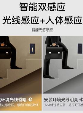 新款直销LED地脚灯人体感应光控感应40秒自动熄灭Ra90嵌入式楼道