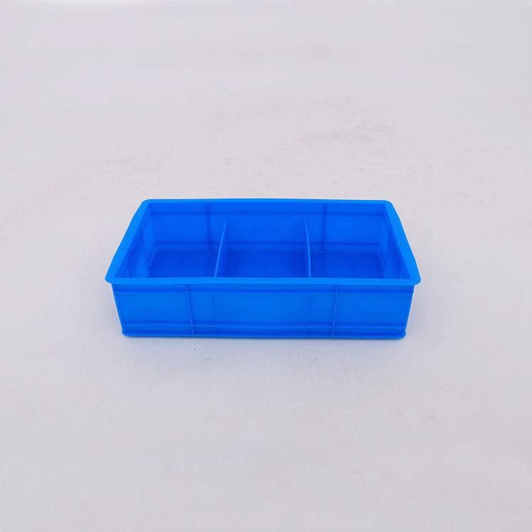 新款直销加厚三格箱 蓝色分类箱 电器小配件整理箱 螺丝螺母归类