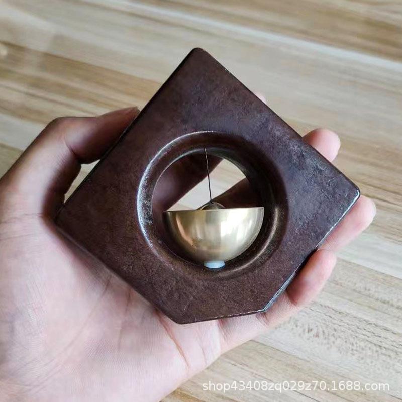 新款直销多巴胺铃铛纯铜铃铛风铃冰箱贴铜门铃实木铃铛日式风铃黄