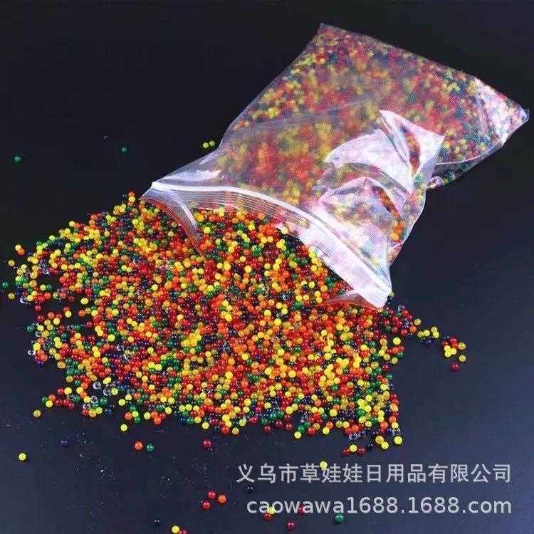 新款直销公斤价 吸水珠 海绵泡大珠水晶珠土养花加硬泡水弹珠霸王
