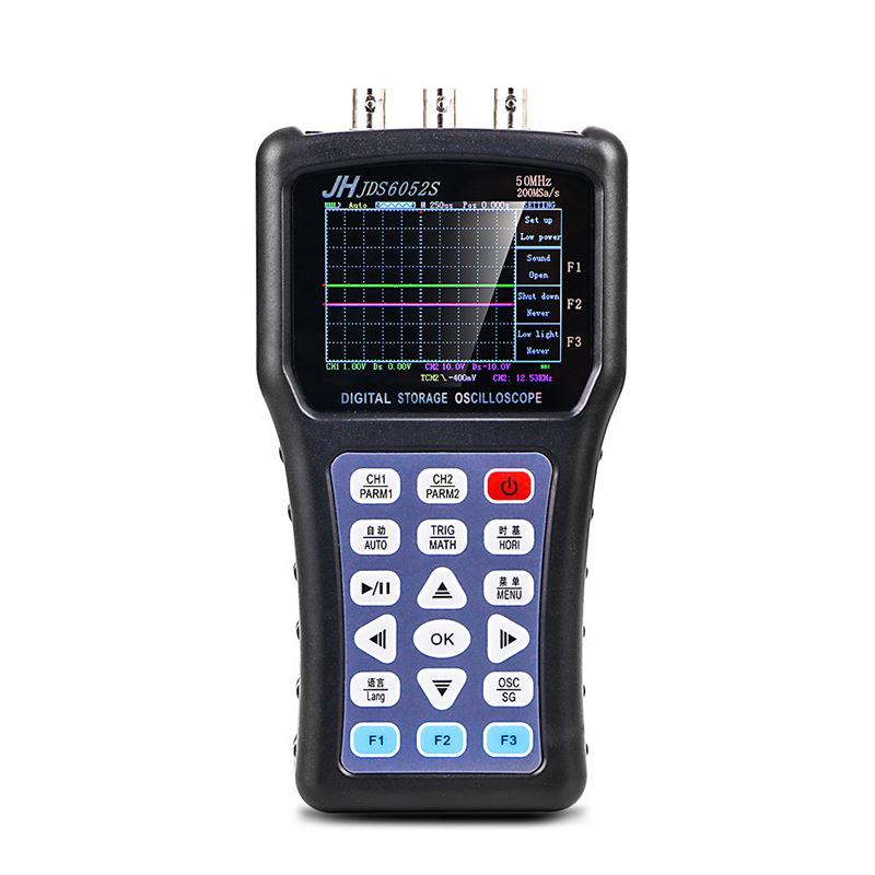 新款JDS6052S手持示波器50兆双通道示波器+函数信号发生器