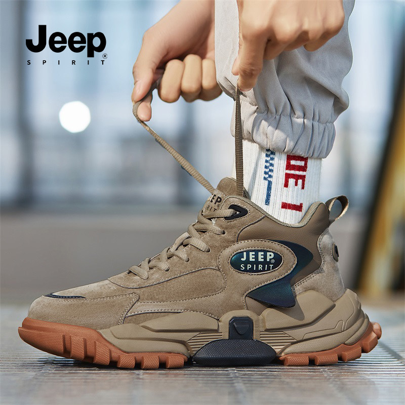JEEPSPIRIT吉普男鞋冬季加绒保暖防寒雪地靴户外防滑耐磨男士棉鞋