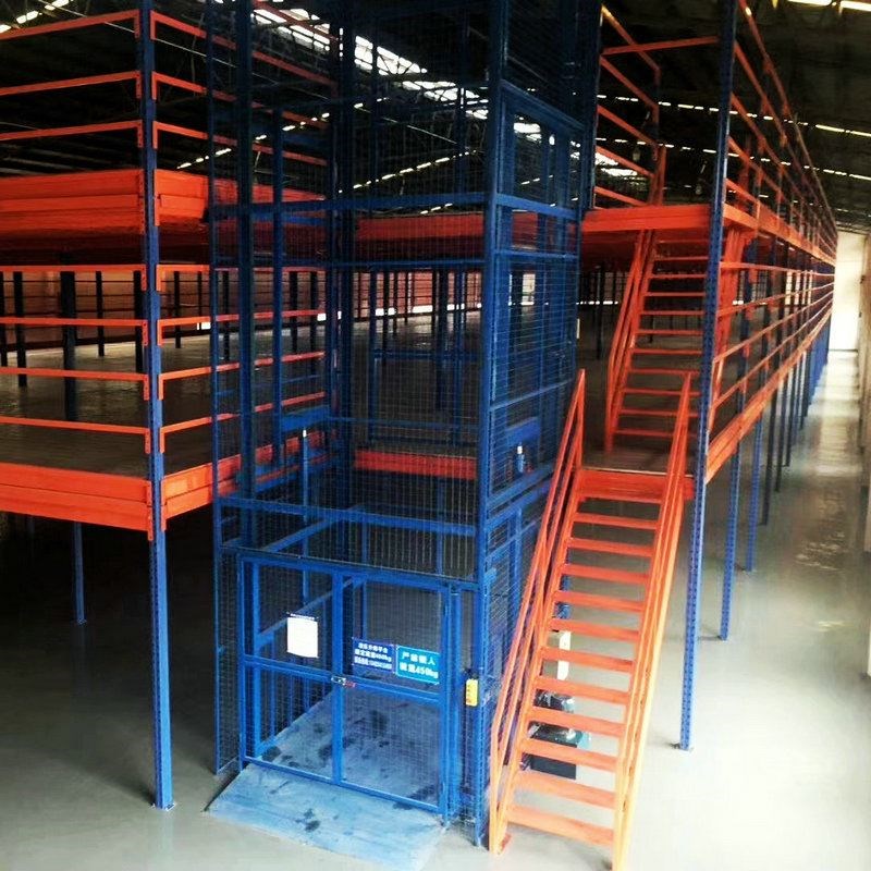 定 制重型仓储货物架超r市工厂仓库置物架二层阁楼平台式储物钢架