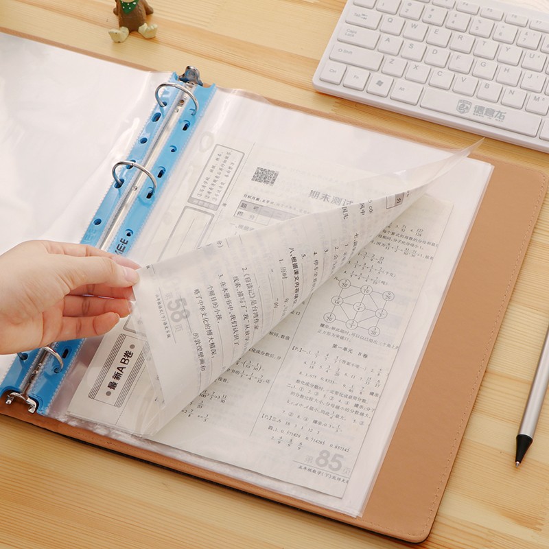 A4 11孔彩色透明资料册资料袋内页 a4资料文件夹插页 活页替芯袋