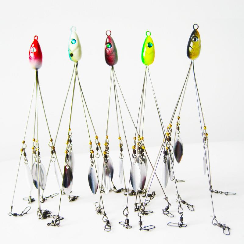 新款直销阿拉巴马钓组21.5cm18克群攻钓组带亮片路亚饵鱼饵