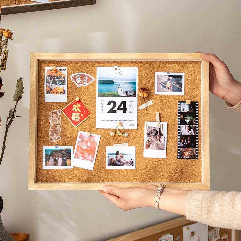 新款直销拍立得实木相框手工图钉固定照片打印装裱留言板软木板大,家居饰品,DIY亲子装饰画,淘宝优惠券,粉丝福利购,淘宝优惠卷