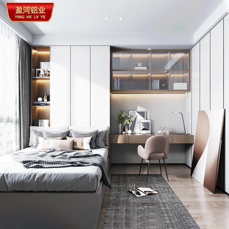 新款直销定制全铝榻榻米床柜小户型儿童房整体简约奶油风书桌一体