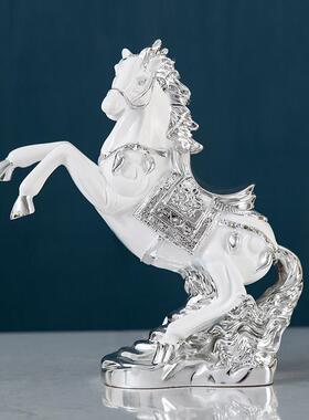 新款直销欧式马摆件树脂工艺品电镀客厅电视柜玄关酒店装饰品家居