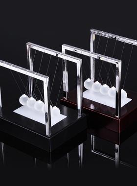 新款直销七彩发光牛顿撞球力传递摆球牛顿摆球减压碰珠子创意桌面