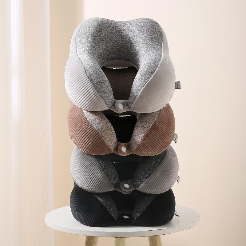 新款直销U型枕旅行驼峰飞机枕记忆棉慢回弹午睡枕颈椎枕头阳离子