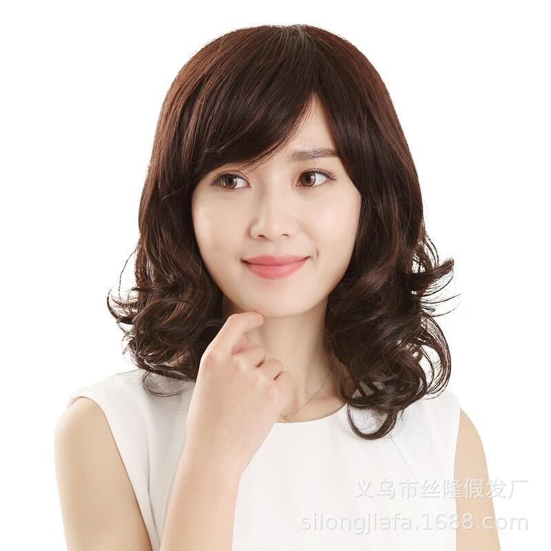 新款直销假发女长卷发浪真发中老年自然妈妈整顶假发套短发头套