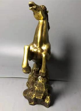 新款直销古韵斋 黄铜奔马摆件家居装饰办公文化礼品金属工艺品摆