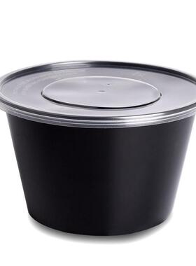 直销新款圆形625ml一次性餐盒打包盒带盖饭盒汤碗快餐外卖打包碗