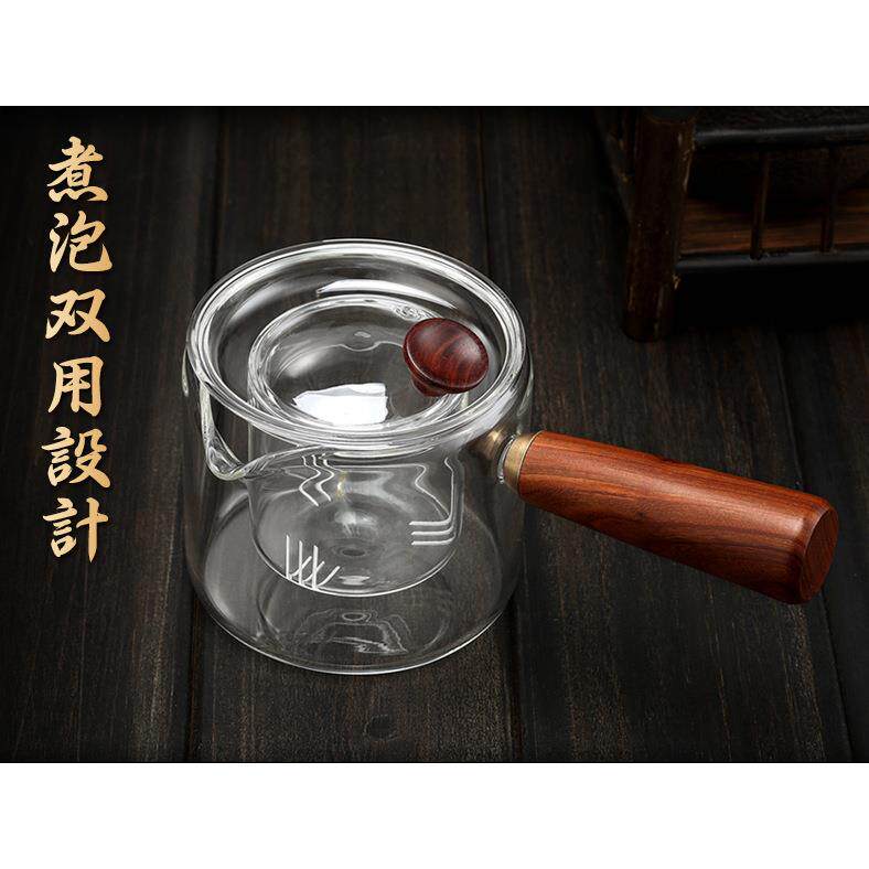 新款直销木把煮茶壶泡茶玻璃壶 电陶炉煮老白茶小青柑普洱茶具