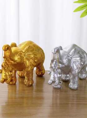 新款直销跨境新款母亲节礼物卡通摇篮象树脂工艺品桌面摆件情人节