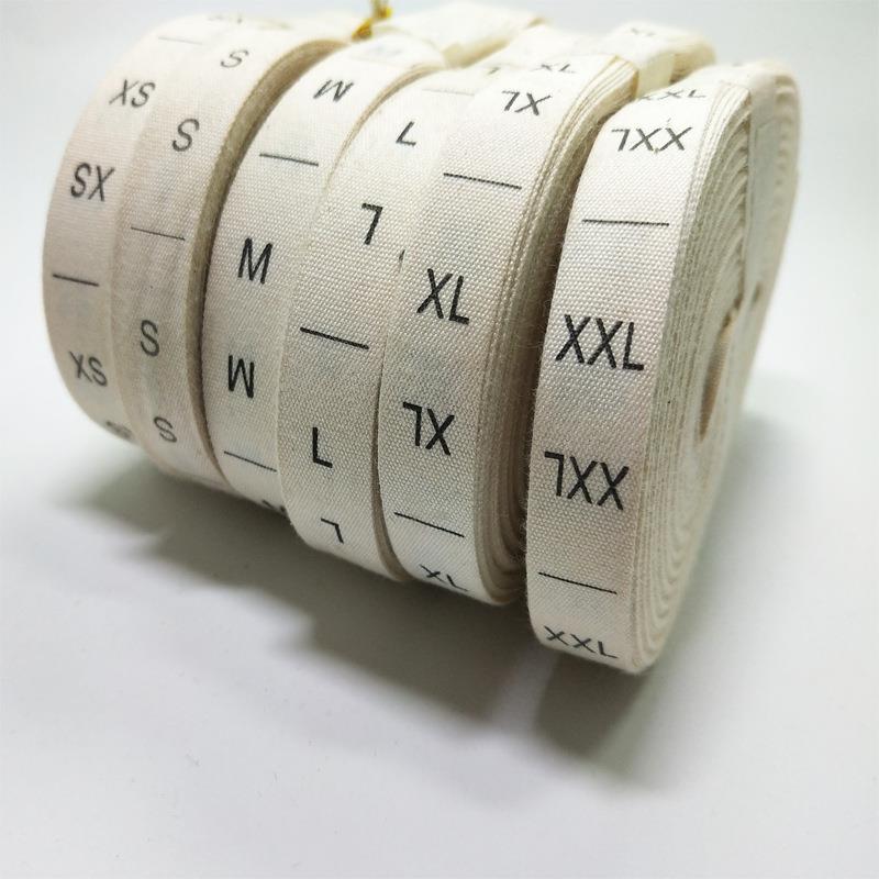 新款直销现货码标 码唛 丝印尺码标 棉带码标 童装码标 耐水洗