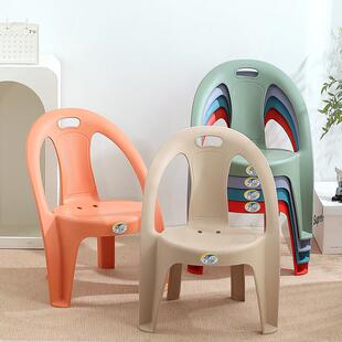 直销新款塑料靠背椅子加厚成人扶手椅茶几矮凳子浴室防滑洗澡凳儿