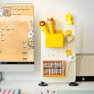 新款直销9WOR办公室桌面站立洞洞板置物架可立式办公桌书桌免打孔