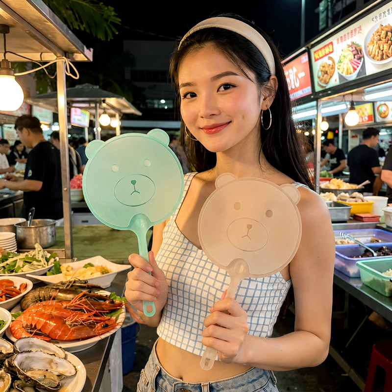 卡通扇子不伤手儿童柔韧夏天随身圆润夏季便携学生结实小扇子家用