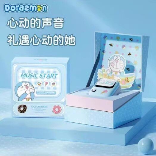 ROCK/洛克哆啦A梦TWS复古耳机适情侣靓女女生学生华为超长续航款/