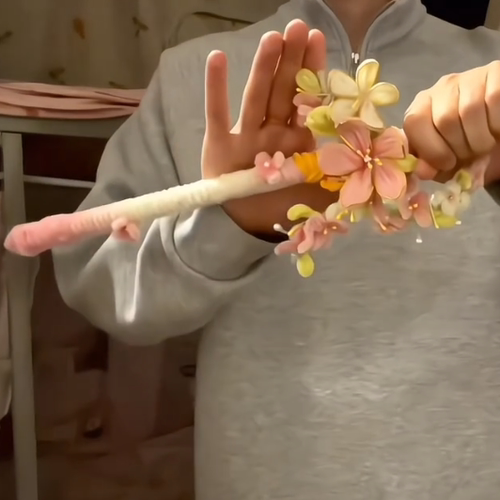 春日桃花剑扭扭棒材料包汉服道具