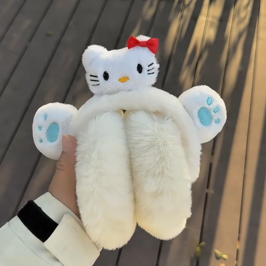 可爱卡通毛绒耳套白色护耳可折叠耳套保暖女秋冬季可爱保暖耳罩,服饰配件/皮带/帽子/围巾,耳套,淘宝优惠券,粉丝福利购,淘宝优惠卷