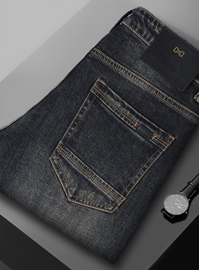 复古蓝宽松百搭牛仔裤