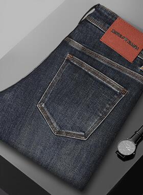复古蓝修身百搭牛仔裤