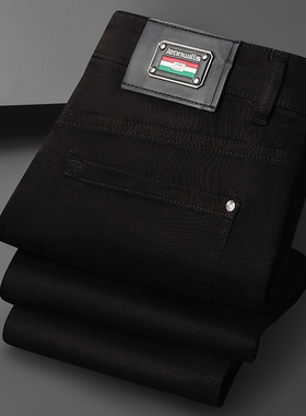 秋冬款欧货欧洲站轻奢加厚黑色防褪色九分裤弹力修身小直筒裤潮牌