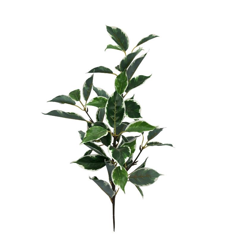 仿真植物假树叶香樟叶四叉立体樟树叶白边叶子拍摄景观工程