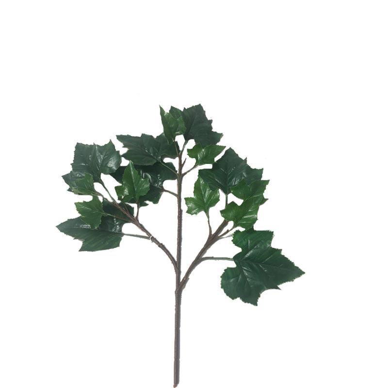 仿真植物梧桐叶三叉枝梧桐树摄影DIY背景叶子屏风工程装饰