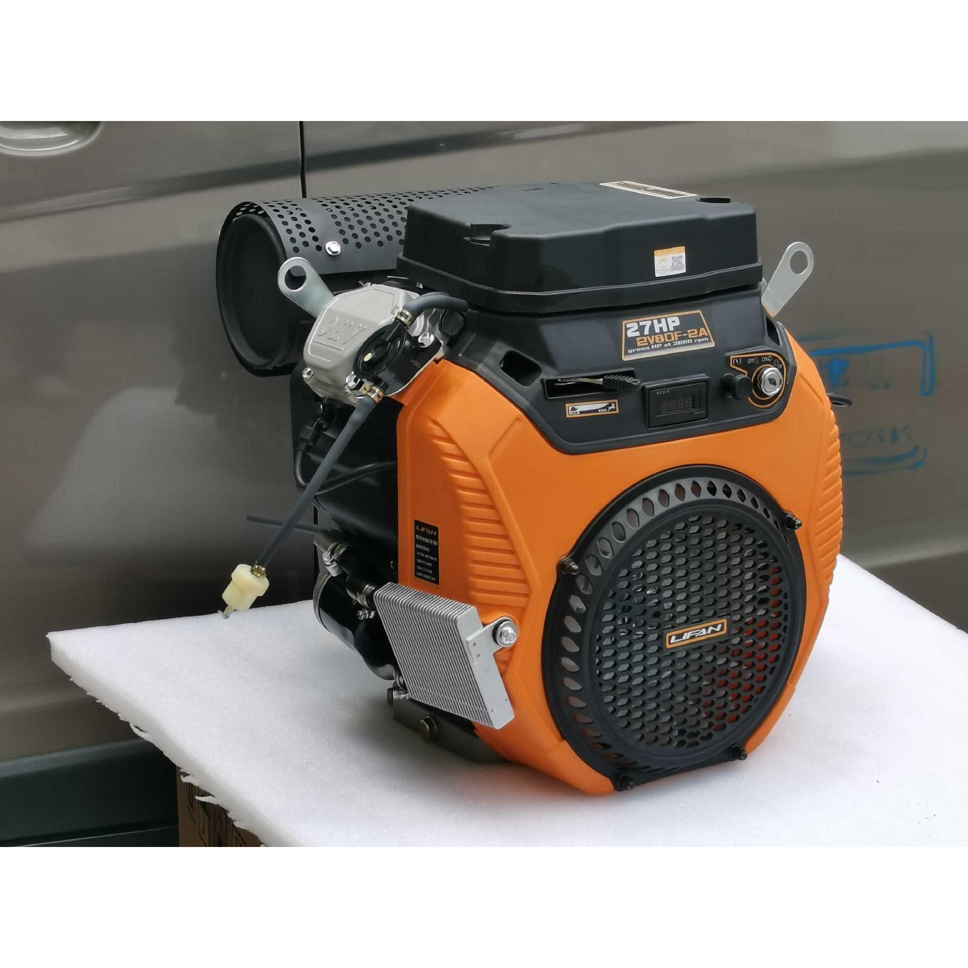 力帆27HP马力汽油双缸发动机化油器吸油泵配件整流器2V80沙泵高压