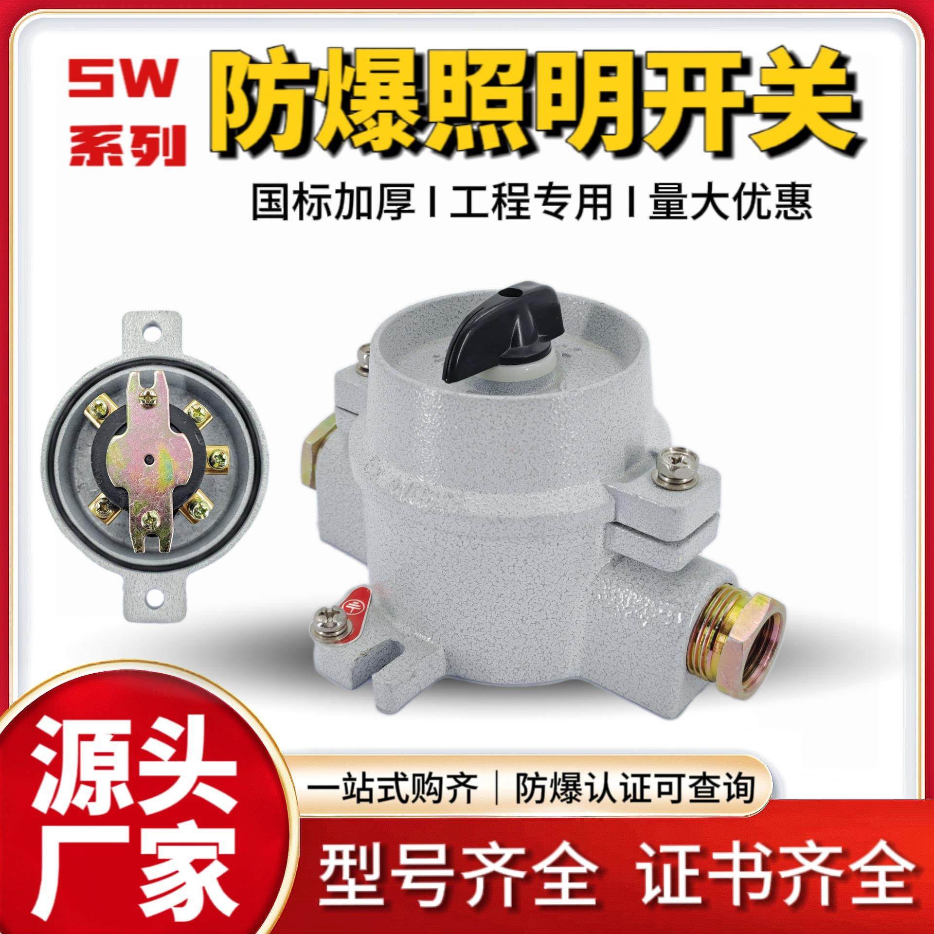 防爆照明开关SW-10 220V380V铝合金10A壁式明装加厚控制转换开关