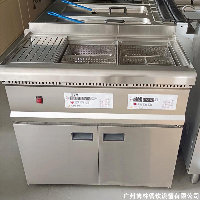 立式双缸电炸炉商用智能带计时炸串锅油炸机正新鸡排炸串串设备