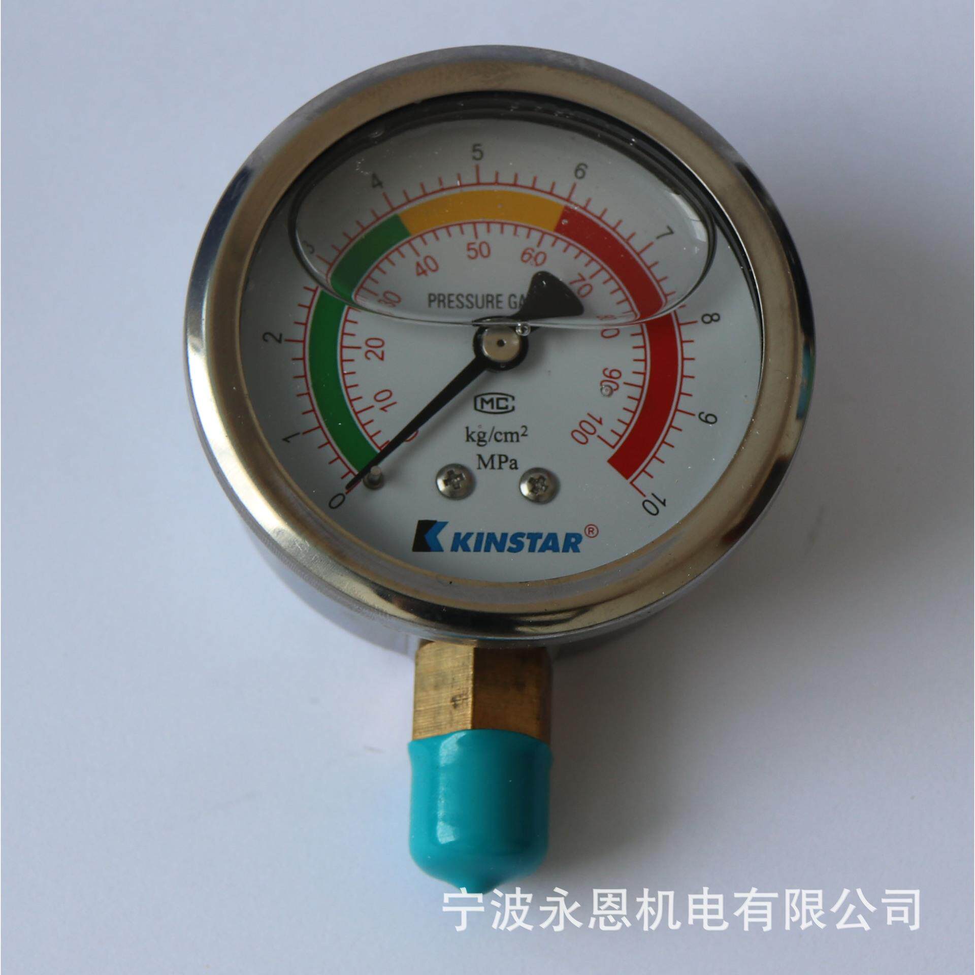 压力表AT63-10MPa（YN60)立式安装径向