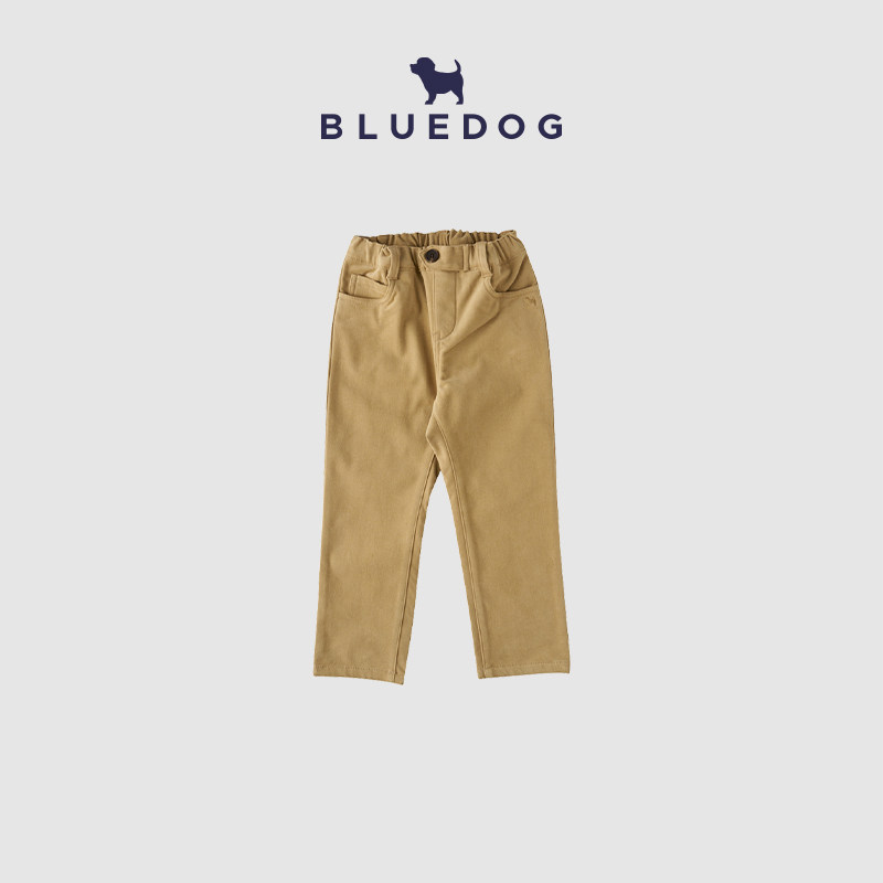 BLUEDOG韩国冬拉绒大童直筒长裤