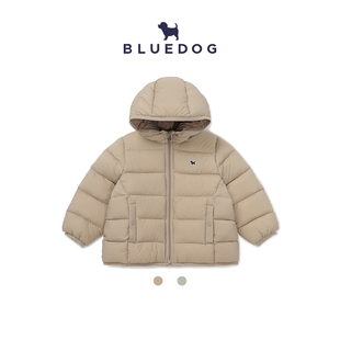 BLUEDOG 柔暖连帽鹅绒外套男女童保暖外套 韩国蓝狗25FW儿童冬季