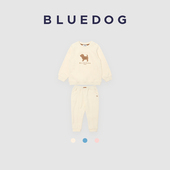 男女童卫衣裤 BLUEDOG 蓝狗韩国秋冬品牌儿童套装 中大童简约两件套