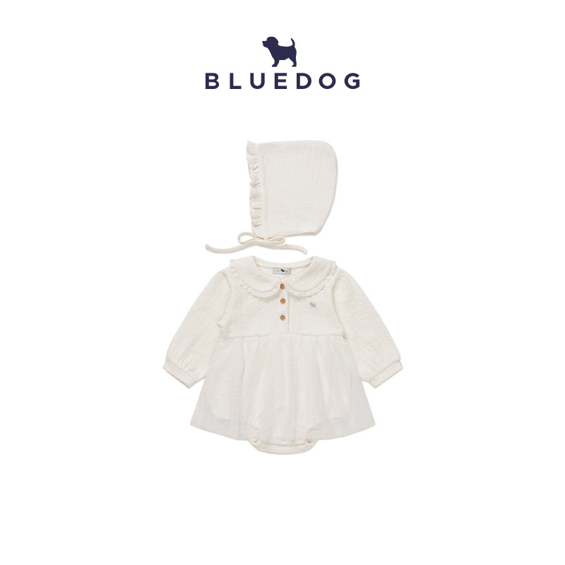 BLUEDOG 韩国蓝狗26FW经典款连衣裙三角衣秋季新生儿韩系爬服哈衣