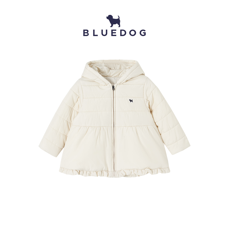 BLUEDOG蓝狗可爱褶边棉服外套