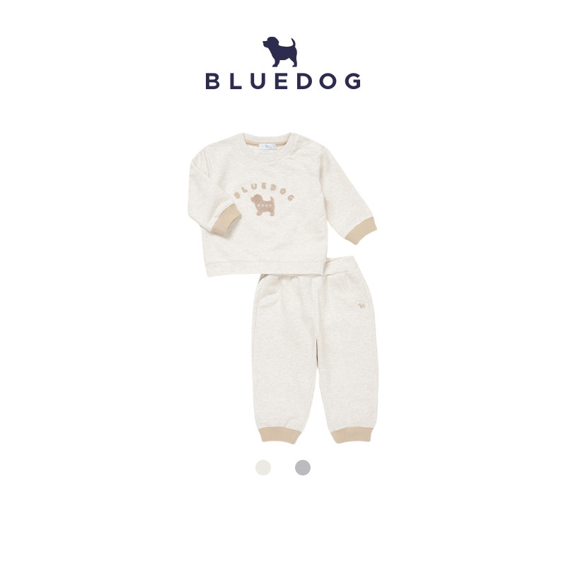 BLUEDOG 韩国蓝狗卫衣套装儿童保暖休闲两件套2026秋季新款分体衣