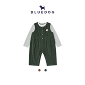 BLUEDOG 蓝狗25FW秋灯芯绒连身服套装 男女童条纹针织简约