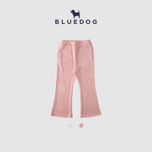 中大童卫裤 BLUEDOG 加绒长裤 儿童男女童微喇裤 潮 蓝狗韩国春季
