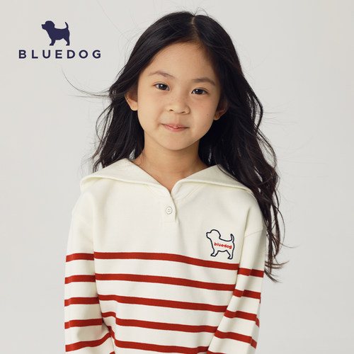 BLUEDOG韩国进口海军领条纹上衣
