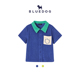 BLUEDOG蓝狗春夏毛巾布翻领T恤儿童休闲短袖 宽松休闲短袖 t恤