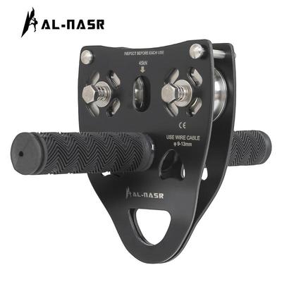 户外索道滑轮横渡滑索高空运输往复式高空滑索设备钢丝手柄双滑轮